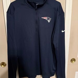 New England Patriots Nike Navy Quarter-Zip Pullover XL